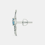 AQUAMARINE ZIRCON EARRINGS - 925 SILVER