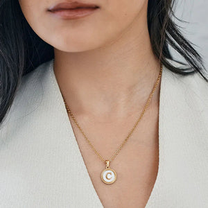 Pearl Disc Necklace