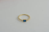 CUSHION CUT BLUE SAPPHIRE RING