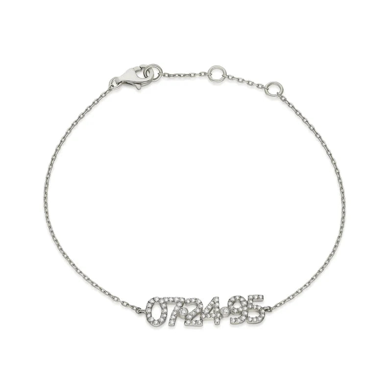 Diamond Date-Number/Name Bracelet