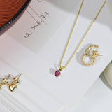 RUBY SOLITAIRE NECKLACE