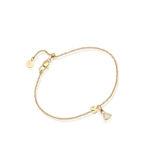 Serene Spark Initial Bracelet