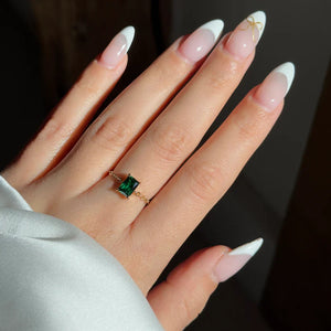 Emerald Prism Ring